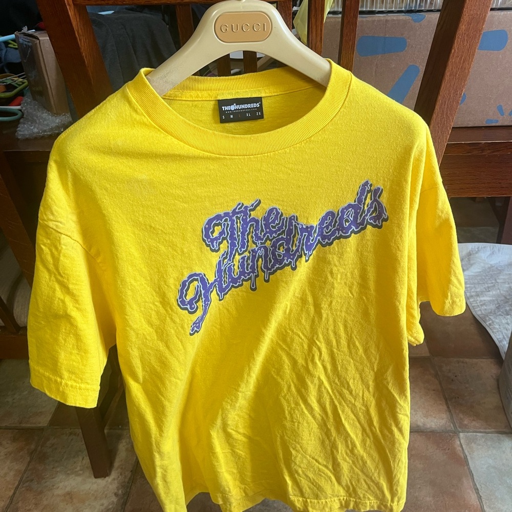 The Hundreds Yellow and Purple Short Sleeve Tee